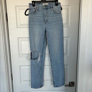 Abercrombie & Fitch Light Blue 90s Straight ultra high rise Jeans